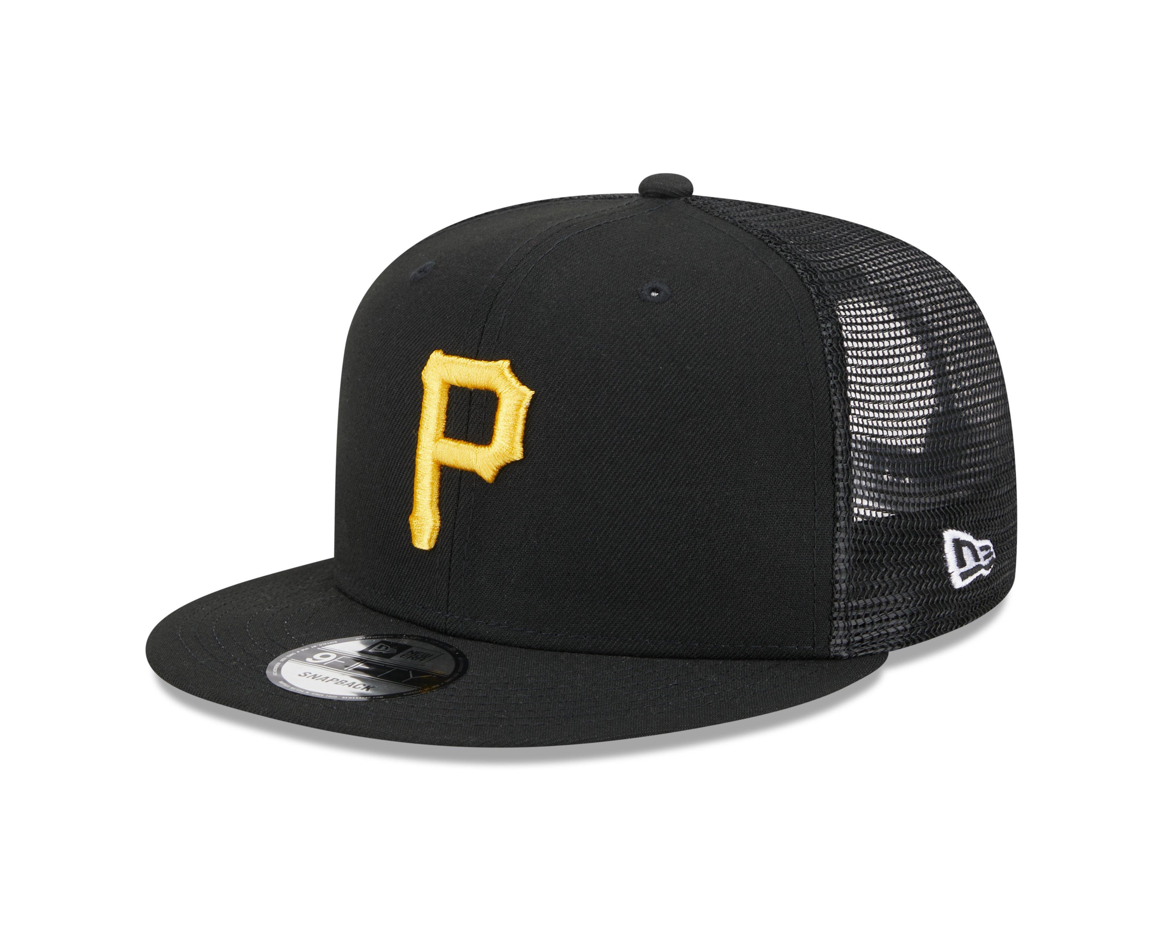 New Era Pittsburgh Pirates 9FIFTY Trucker Snapback Hat - Black - BLACK